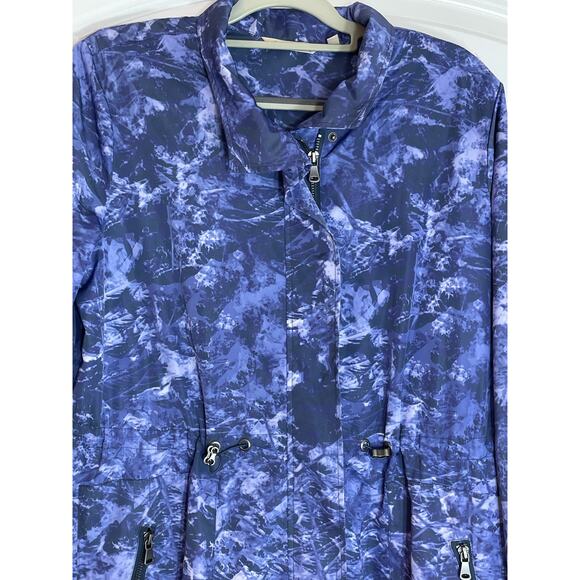 Soft Surroundings Windbreaker Jacket Small Anorak Purple Water Resistant - Picture 5 of 8